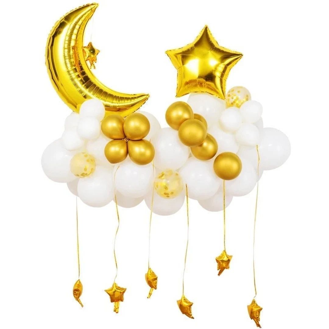 Ramadan Eid Moubarak Balloon Arch Décorations Kit Gold Moon Star Banner Kareem Hajj Umrah | Etsy (FR)
