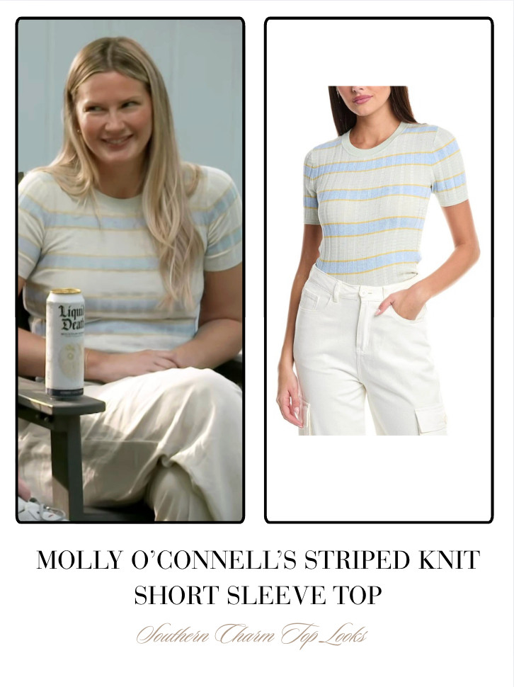 Molly O'Connell's Striped Knit Short Sleeve Top 

 