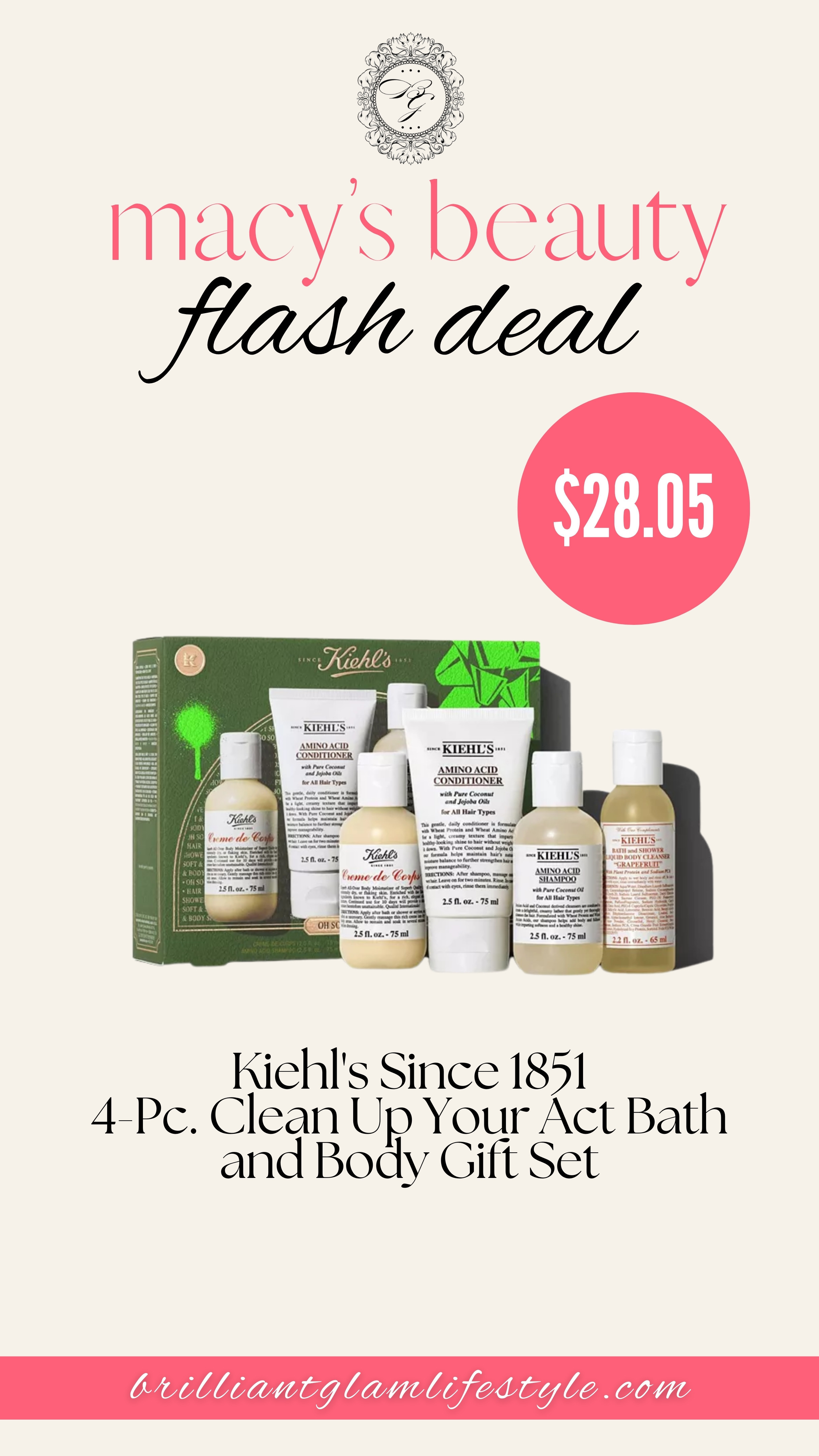 Kiehl’s Bath & Body Gift Set 💛✨

The perfect self-care gift is HERE! The Kiehl's Since 1851 Clean Up Your Act 4-piece set has everything you need for soft, nourished, refreshed skin. A luxury treat for you or someone special. 🎁🛁
#Kiehls #BeautyGifts #SelfCareEssentials #BathAndBody #HolidayGifts #GiftSet #SkincareFavorites #AmazonFinds #BeautyDeals 

 #LTKGiftGuide #LTKHoliday #LTKSaleAlert
