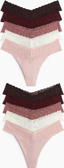 10-pack Lace Thong Briefs | Nordstrom