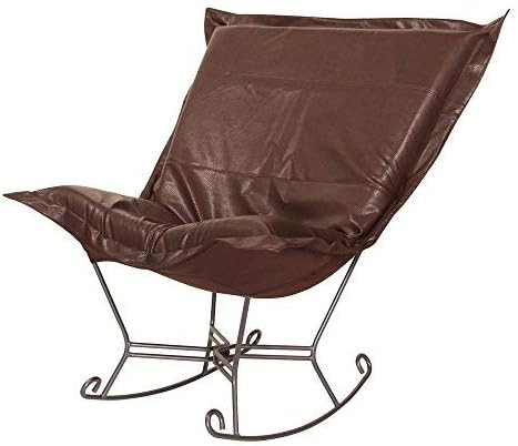 Howard Elliott Scroll Puff Rocker With Cover, Titanium Frame, Avanti Pecan | Amazon (US)