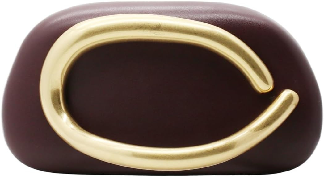 Women PU Leather Metal Handle Handbag Trendy Commuting Compact Stone Purse Hand-held Causal Shoul... | Amazon (US)