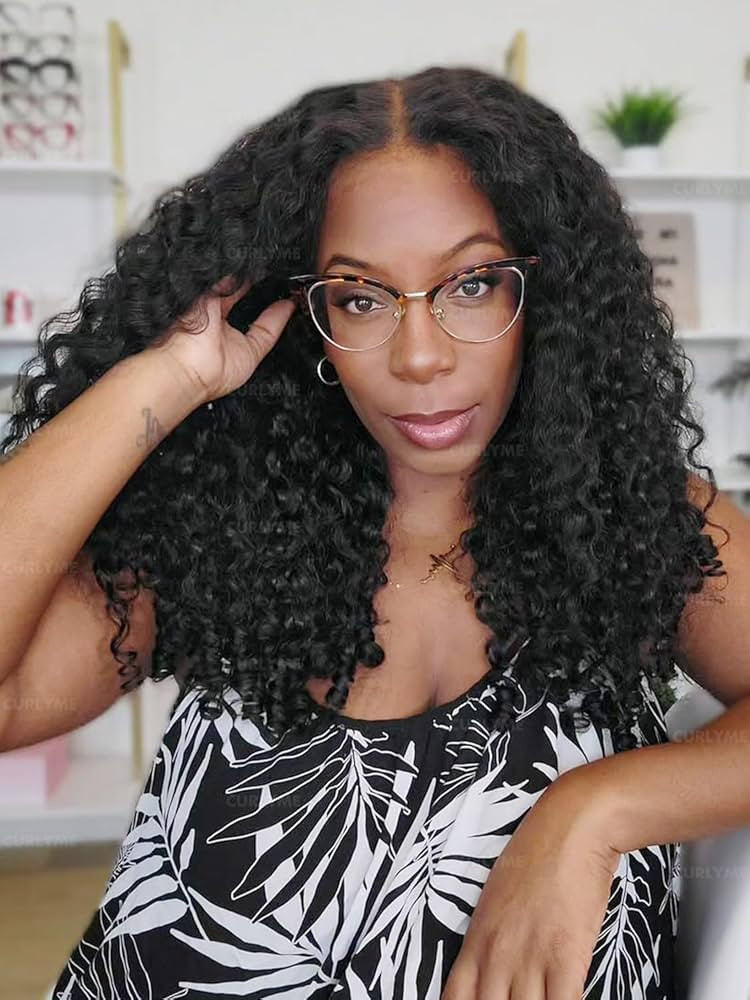 Curlyme 26 Inch Burmese Curly with Spiral Curls Full End Glueless Wigs Human Hair Pre Cut Pre Plu... | Amazon (US)