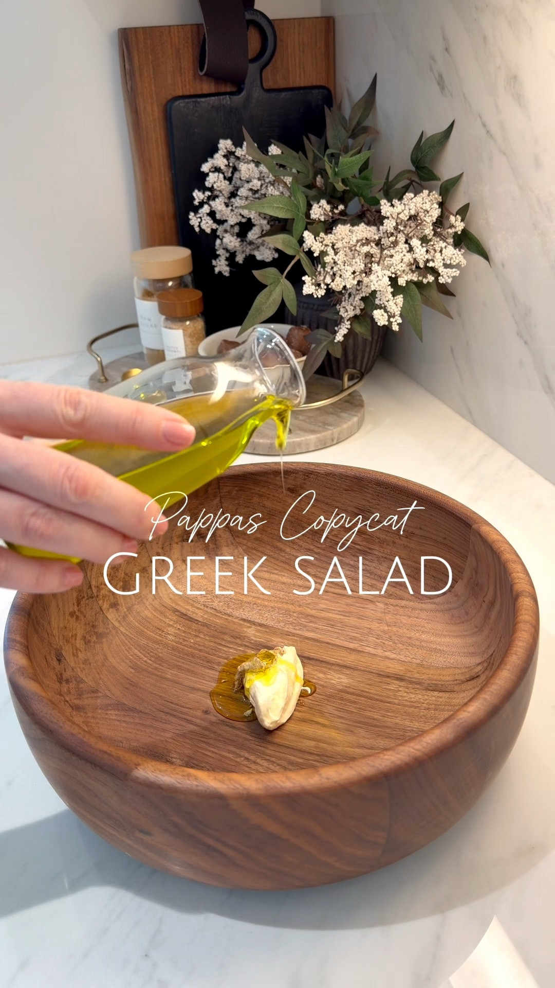 My take on the famous Pappas Greek Salad. It might not be exact, but so good! 

Start with the dressing:
Mayo
Dijon
Olive oil
Red wine vinegar 
Oregano 
Salt
Pepper 
Lemon juice

Whisk then layer in:
Romaine
Chopped celery
Tomatoes 
Green onion
Kalamata olives
Feta cheese
Capers

Toss & Serve with a few boiled shrimp 


#LTKfoodie