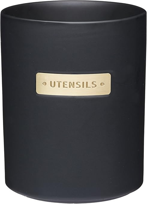 Master Class MasterClass Stoneware and Brass Effect Kitchen Utensil Holder, 11.8 x 11.8 x 15.2 cm... | Amazon (US)