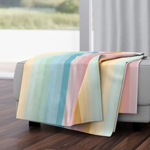 Pastel Rainbow Stripe Colorful | Spoonflower
