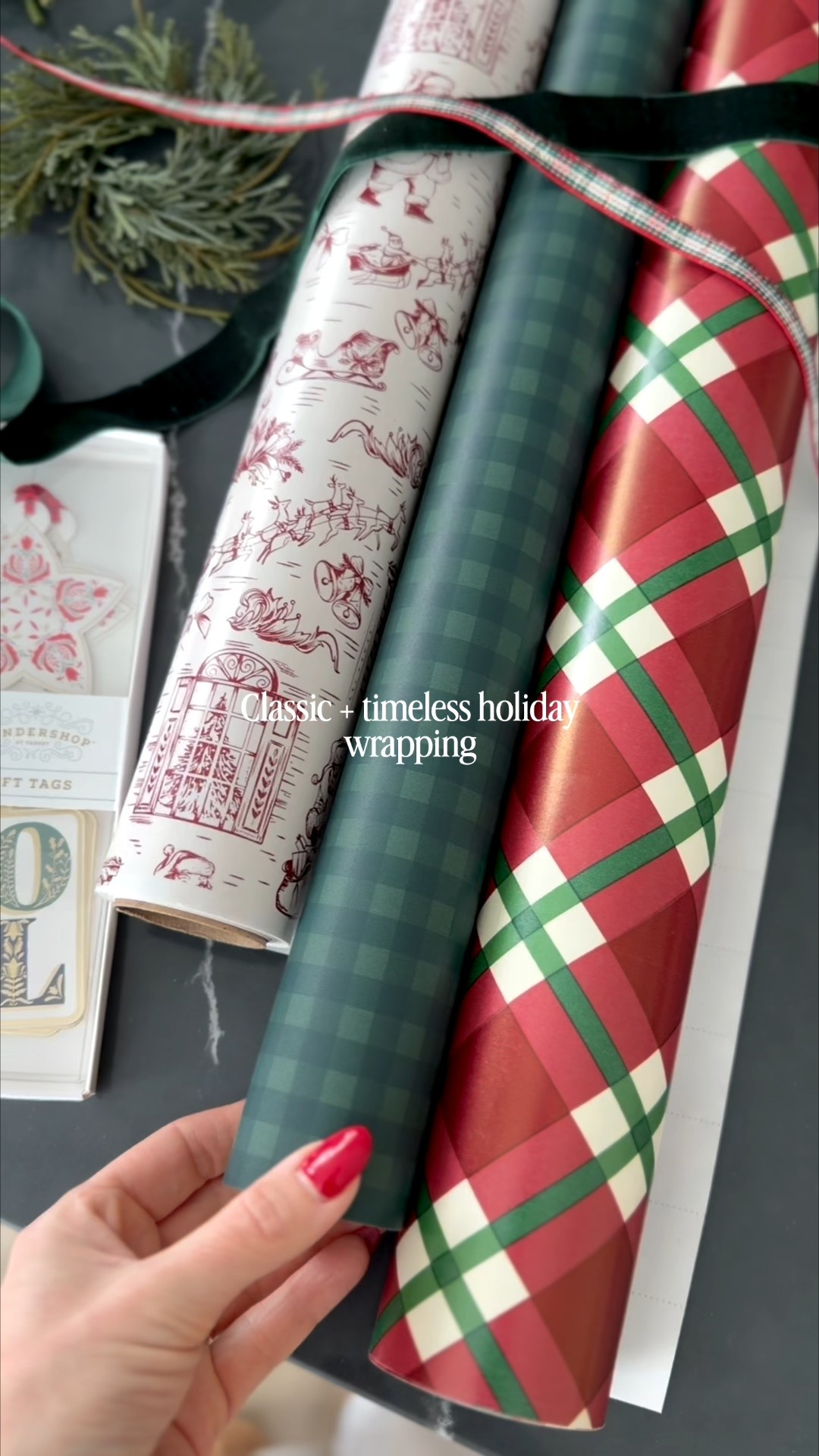 🌲 Timeless + classic wrapping paper. I love this gingham ribbon! Are you a last minute wrapper or over prepared and already have your gifts wrapped?

#holidaygifting #wrappingpaper #christmaswrappingpaper #christmasaesthetic 

#LTKHoliday #LTKFindsUnder50 #LTKGiftGuide