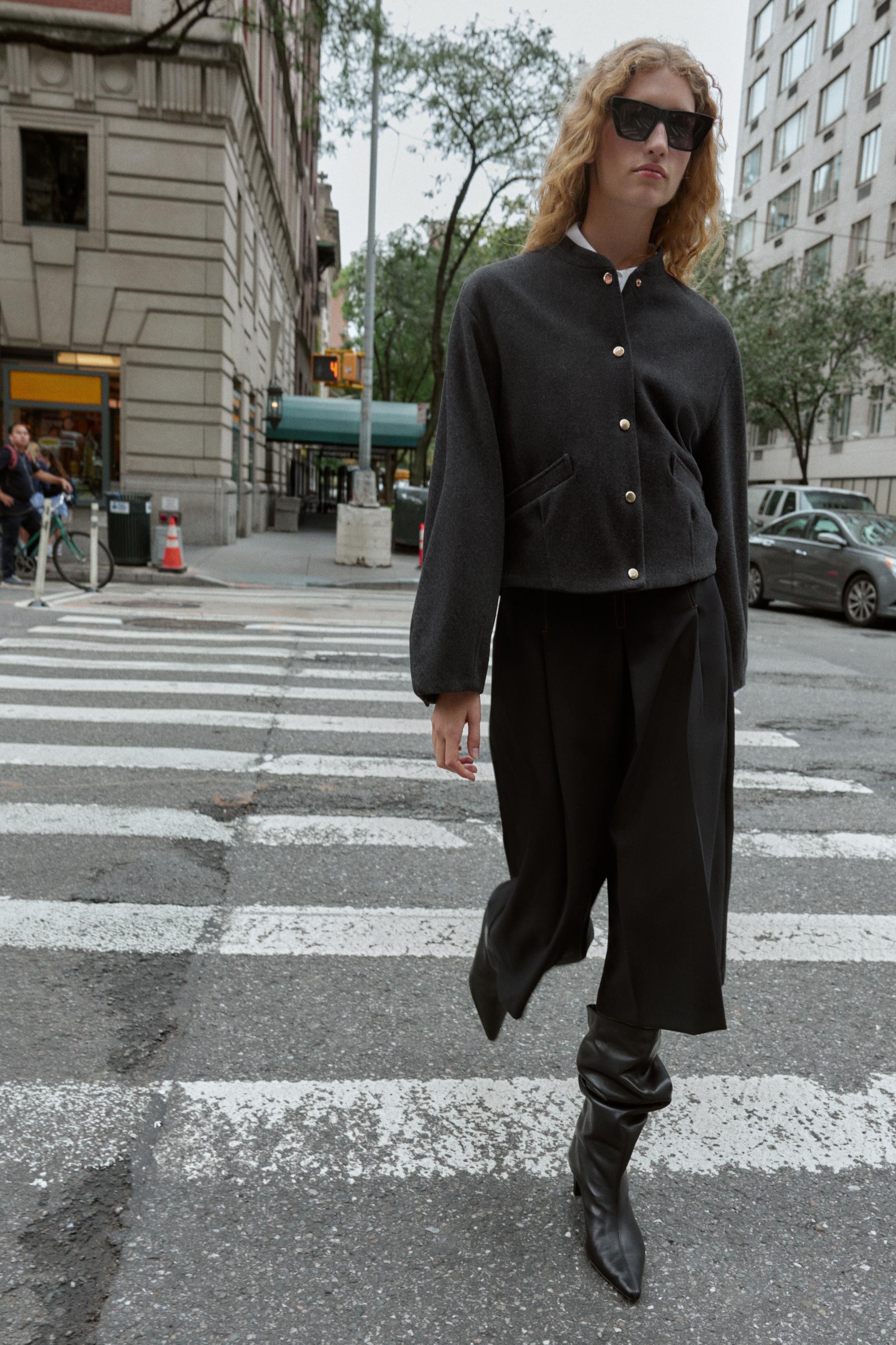 SOFT BOMBER WITH ELASTIC HEM | Zara US