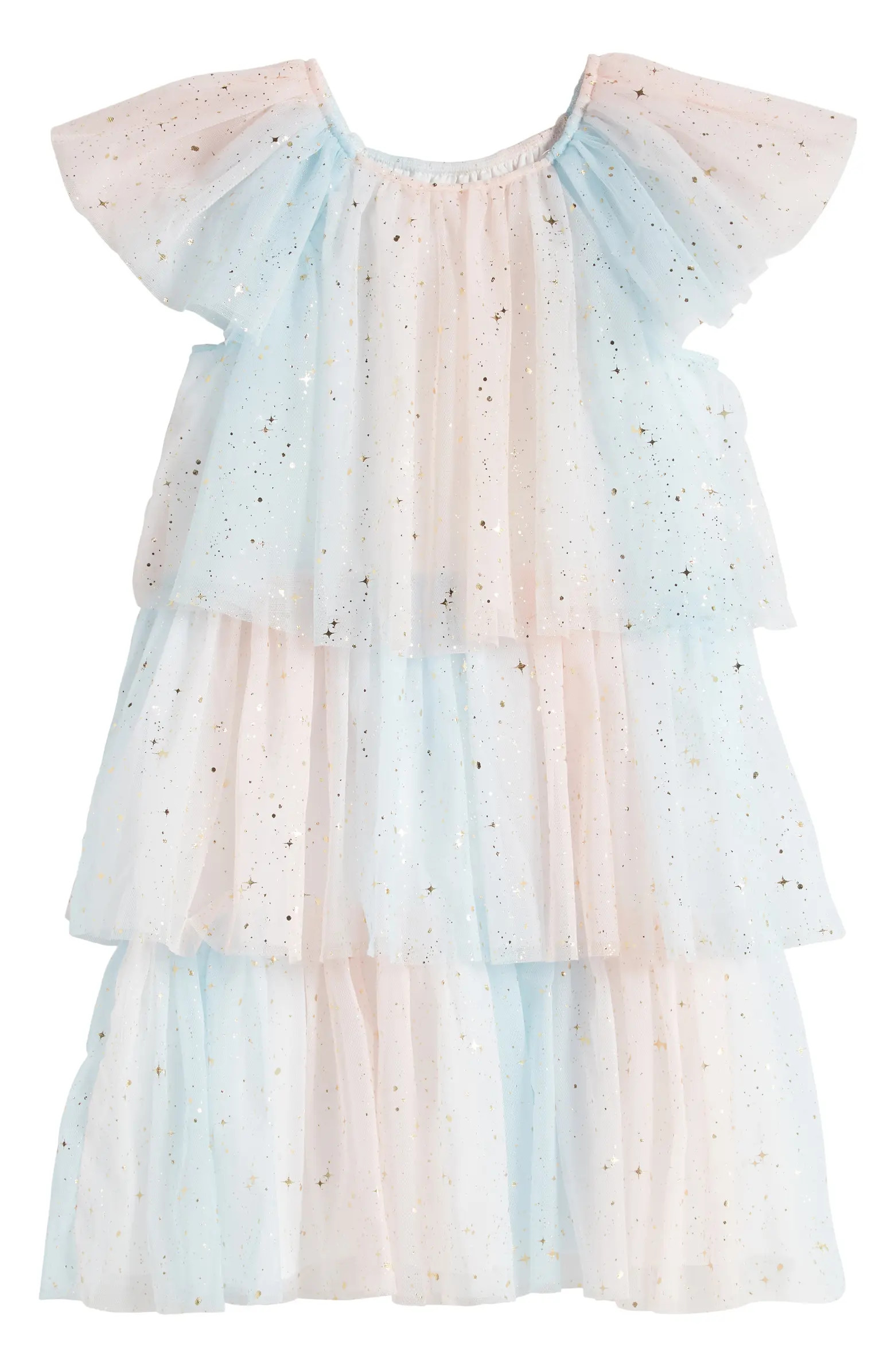 Kids' Rainbow Mesh Tiered Dress | Nordstrom Rack