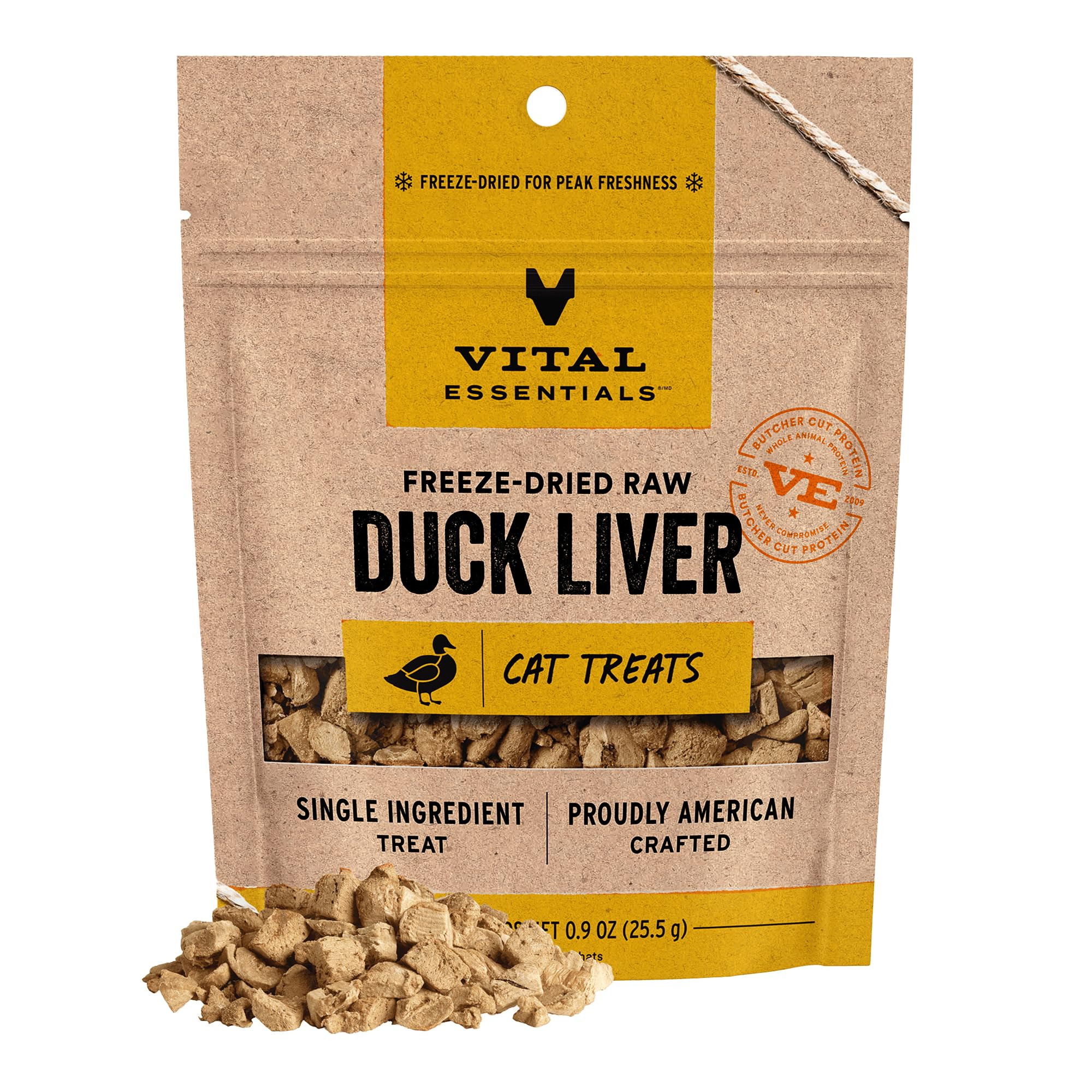 Vital Essentials Duck Liver Cat Treats, 0.9 oz | Freeze-Dried Raw | Single Ingredient | Grain Fre... | Amazon (US)