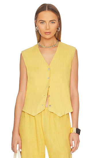 DONNI. Vest in Yellow. - size XXS (also in L, M, S, XL, XS) | Revolve Clothing (Global)