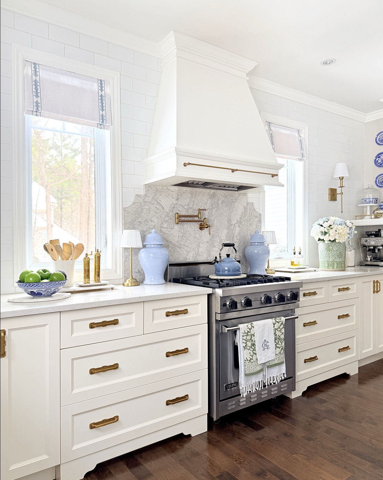 Chic spring kitchen blues and greens! Layered pattern and color for a chic mix!

#LTKHome #LTKspringtrends #LTKSeasonal