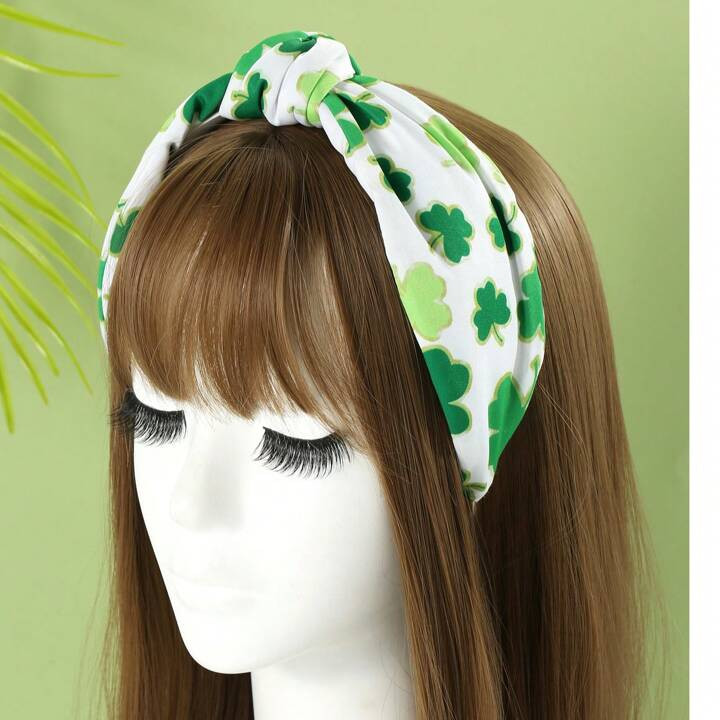 1 Pc Shiny Four Leaf Clover Party Hairband, Street Style Irish St. Patrick's Day Lucky Shamrock F... | SHEIN