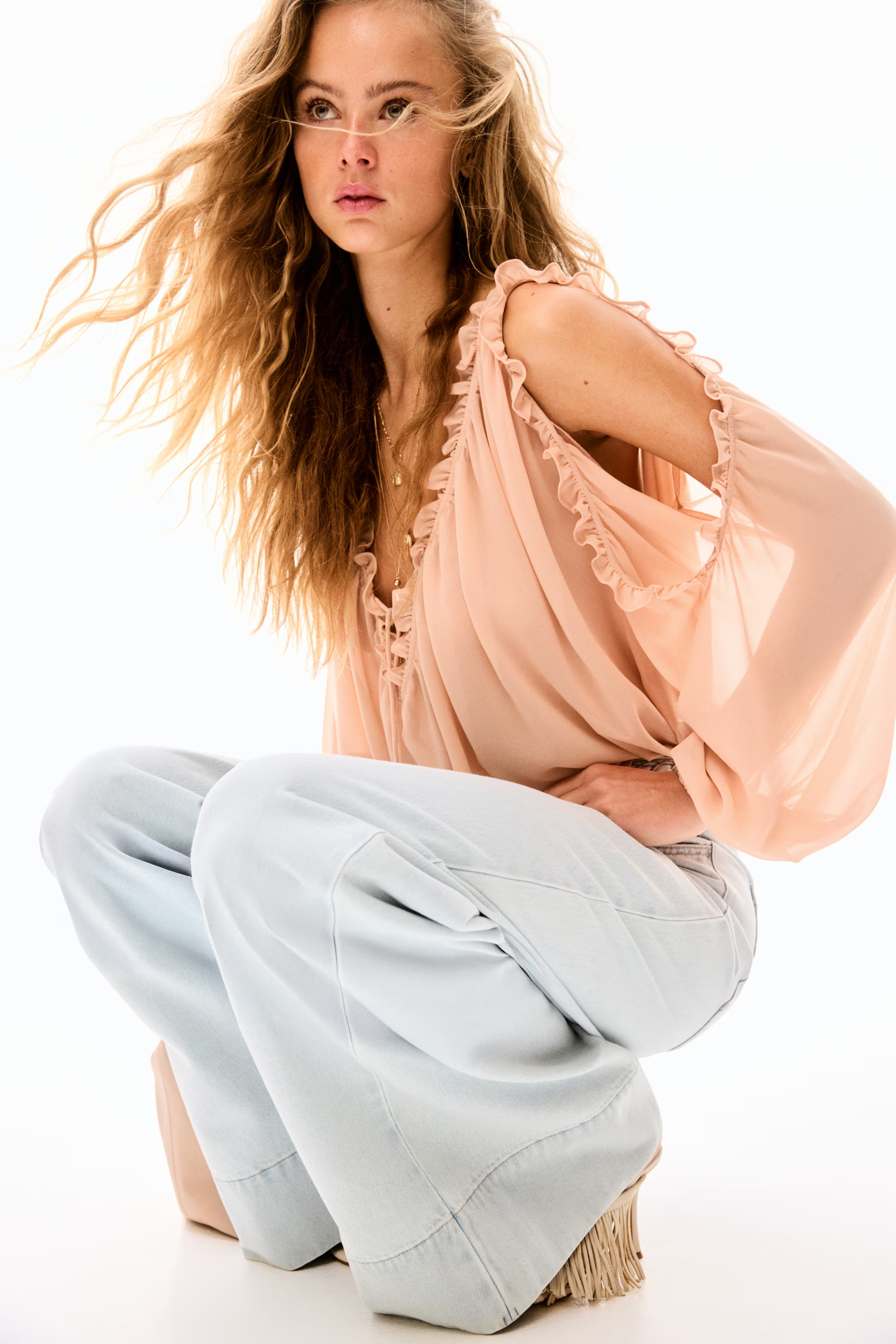 Wide High Jeans - Pale denim blue - Ladies | H&M GB | H&M (UK, MY, IN, SG, PH, TW, HK)