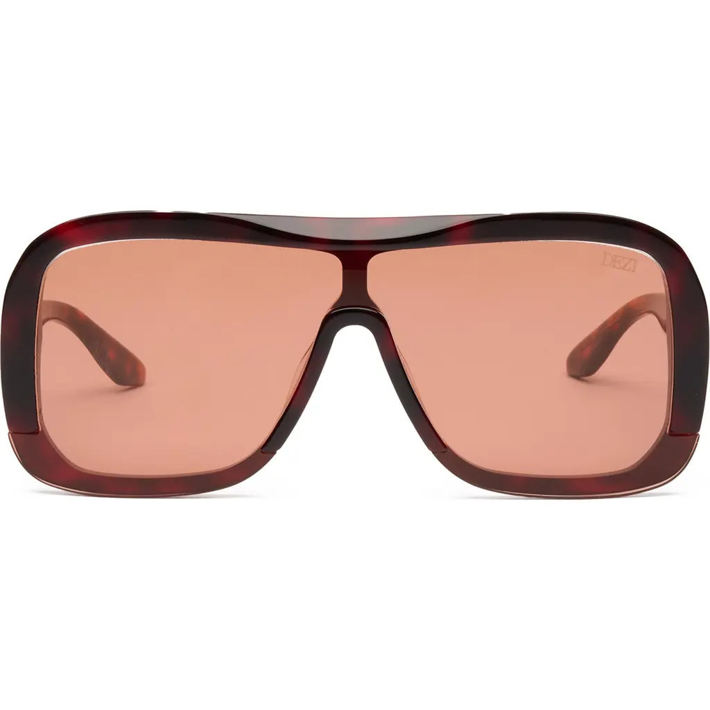 DEZI Afters Shield Sunglasses in Fiery Tortoise /Orange at Nordstrom | Nordstrom