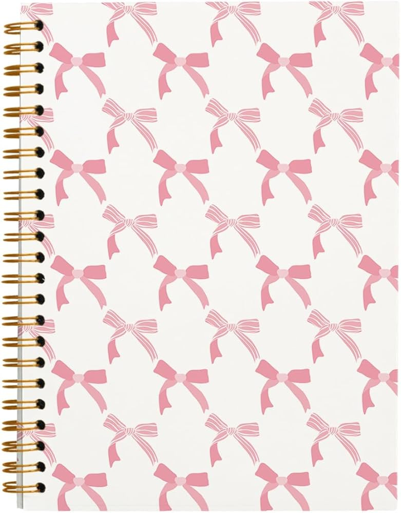 Amazon.com : FLVGE Pink Bow Coquette Journal Notebook, Preppy Pink Aesthetic Notebook Journal for... | Amazon (US)