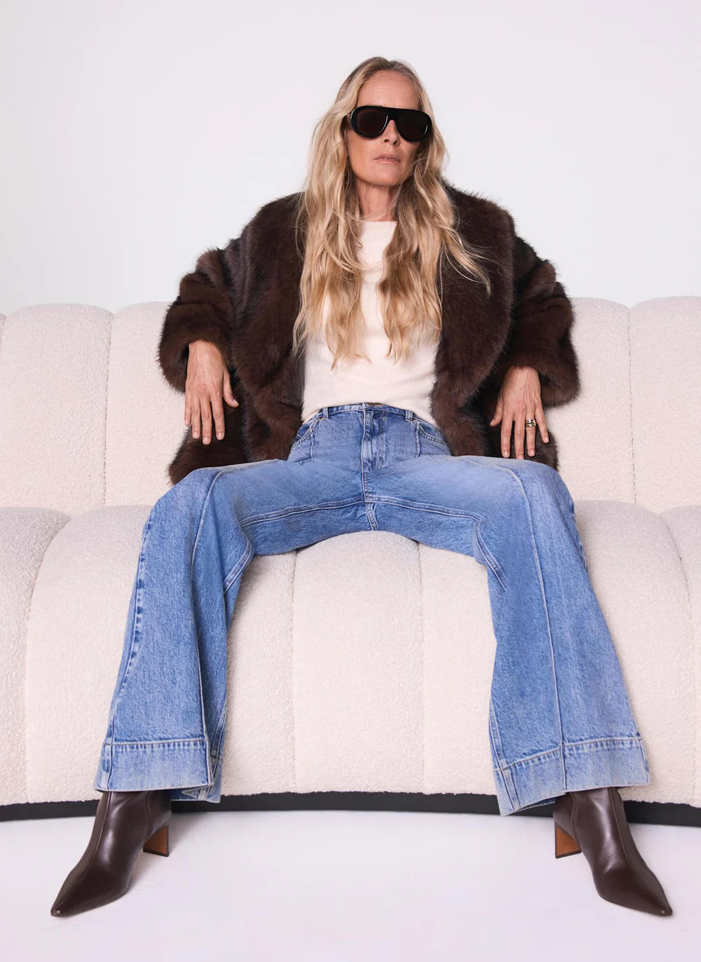 Brown Faux Fur Jacket | Mint Velvet