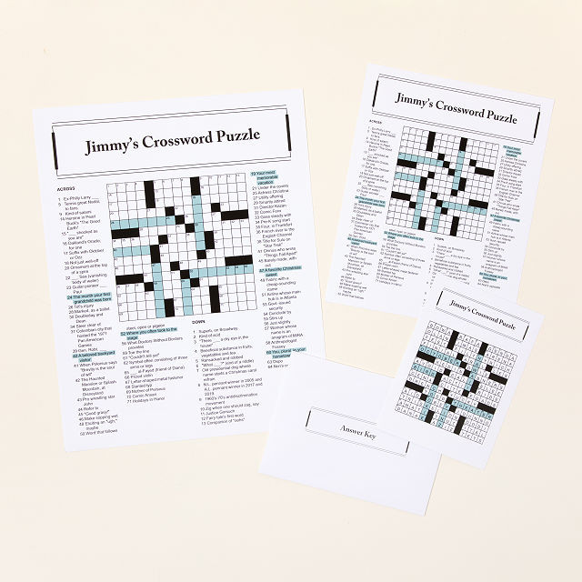 Personalized Crossword Print | UncommonGoods