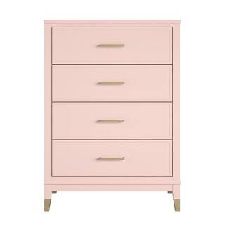 CosmoLiving by Cosmopolitan Westerleigh 4-Drawer Pink Chest of-Drawers (41.61 in. H x 29.68 in. W... | The Home Depot
