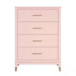 CosmoLiving by Cosmopolitan Westerleigh 4-Drawer Pink Chest of-Drawers (41.61 in. H x 29.68 in. W... | The Home Depot