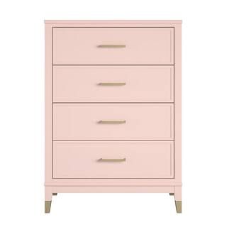 CosmoLiving by Cosmopolitan Westerleigh 4-Drawer Pink Chest of-Drawers (41.61 in. H x 29.68 in. W... | The Home Depot