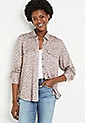 Leopard Button Down Utility Shirt | Maurices