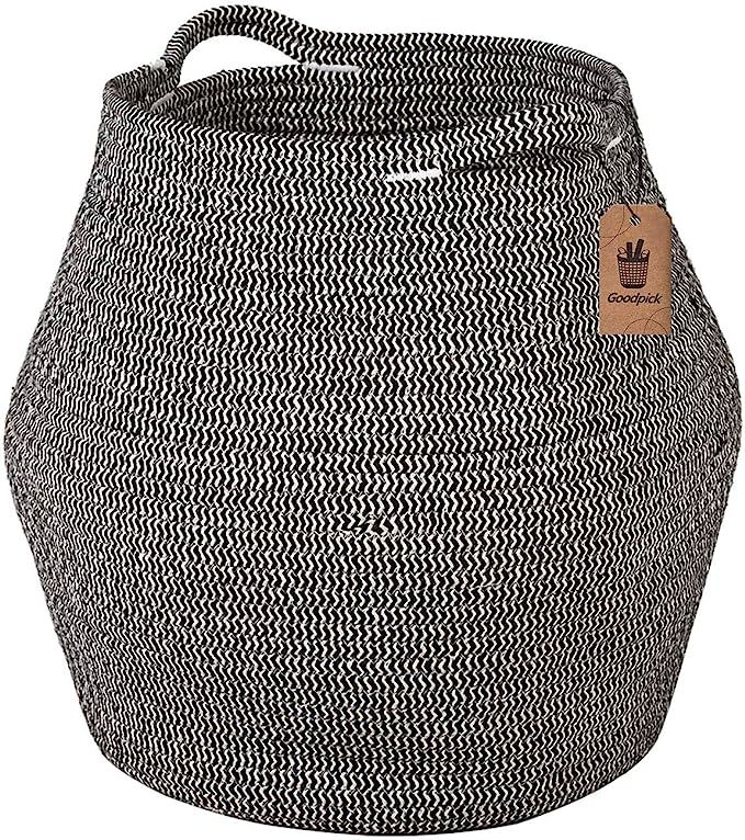 Goodpick Cotton Rope Storage Basket Woven Baby Laundry Basket for Storage, Plant Pot, Beach Bag, ... | Amazon (US)