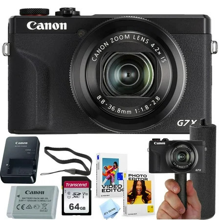 Canon PowerShot G7 X Mark III Digital Camera + 64GB Memory + Stabilizing Grip + Software Pack +More (Value Bundle) | Walmart (US)