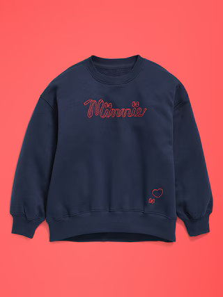 Old Navy x Disney Oversized Minnie Mouse Embroidered Graphic Tunic Sweatshirt for Girls | Old Navy (US)