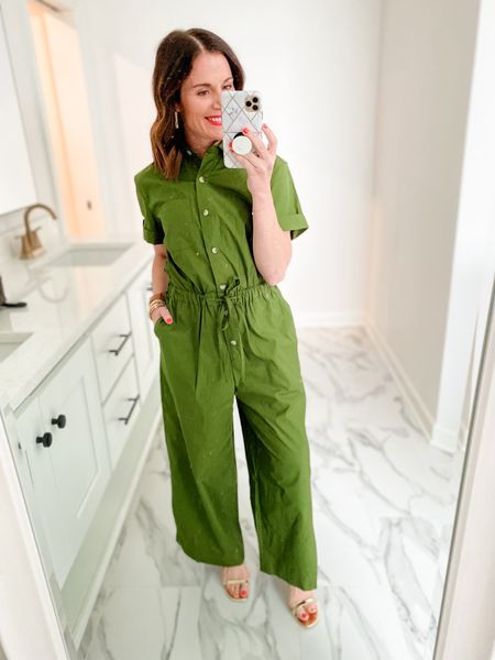 Moss Jumpsuit 🍁
Wearing XS — runs large 

#LTKOver40 #LTKStyleTip #LTKFindsUnder50