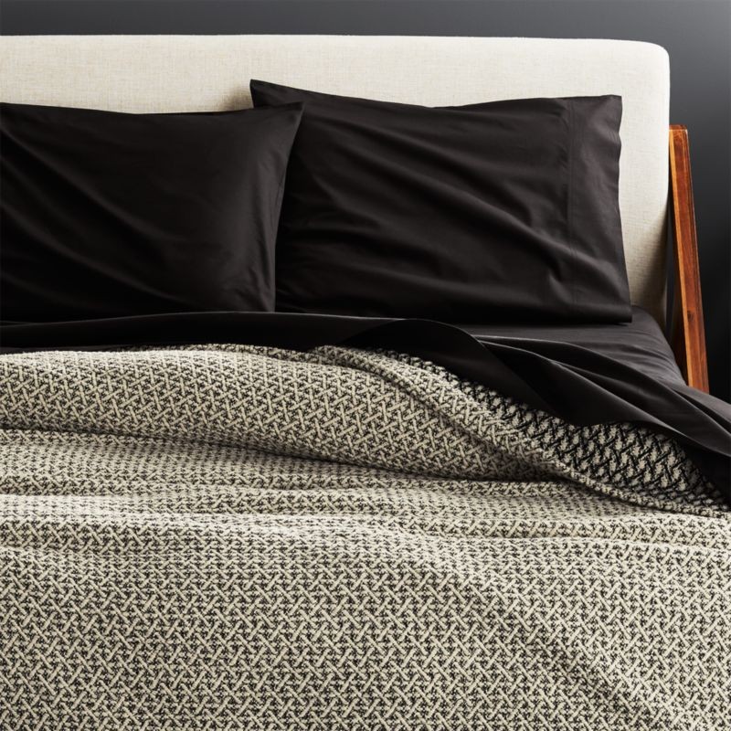 Black and White Chunky Blanket | CB2 | CB2