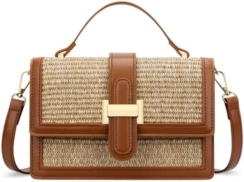 KKXIU Crossbody Bags for Women - Top Handle Purses for Lady, Leather Handbags Shoulder Clutch wit... | Amazon (US)