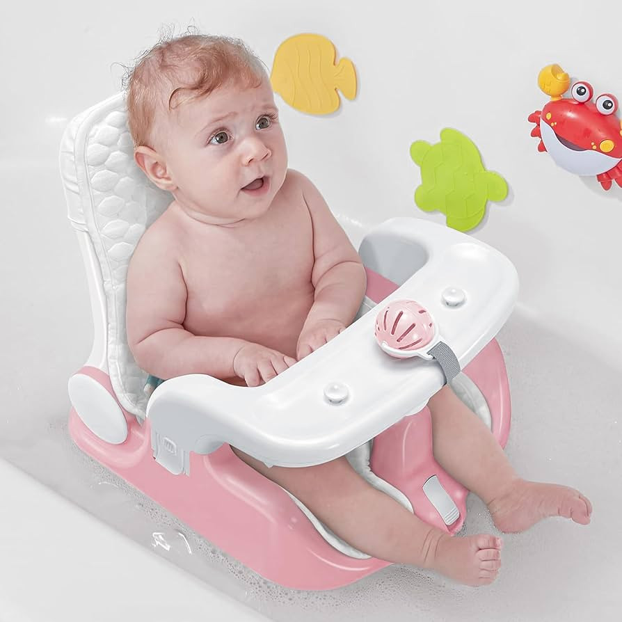 BabyBond Baby Bath Seat with Sitting & Lying 2 Modes, 3-Speed Adjustment, Powerful Suction Cups, ... | Amazon (US)