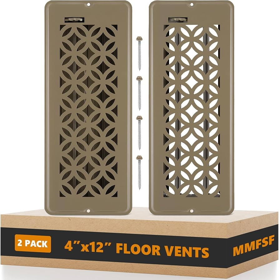 Floor Vent Covers, Floor Register 4x12, 2 Pack Adjustable Decorative Vent Covers for Home Floor, ... | Amazon (US)