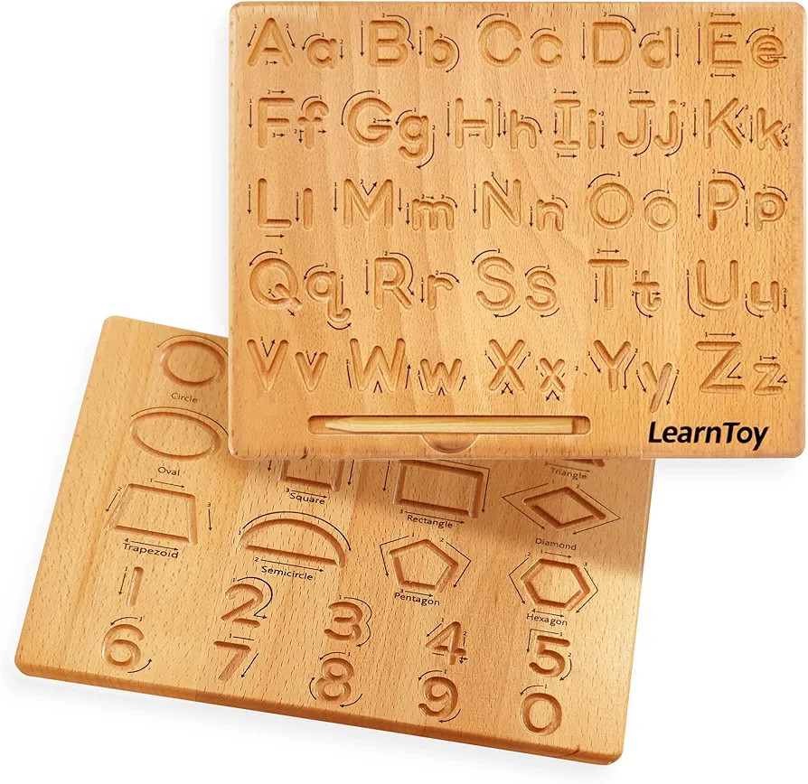 Montessori Wooden Alphabet Tracing Board - Educational Toy for Kids - Fine Motor Skills Developme... | Amazon (US)