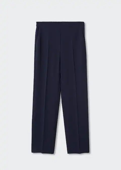 Elastic waist suit trousers -  Women | Mango United Kingdom | MANGO (UK)