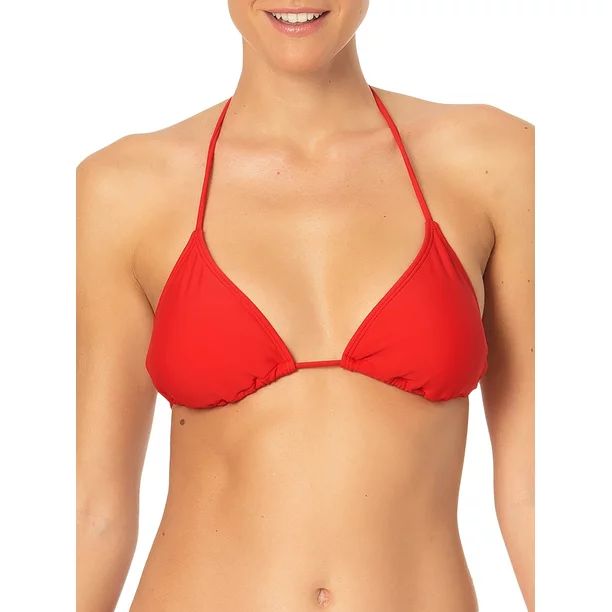No Boundaries Junior's Triangle Bikini Top Swimsuit | Walmart (US)