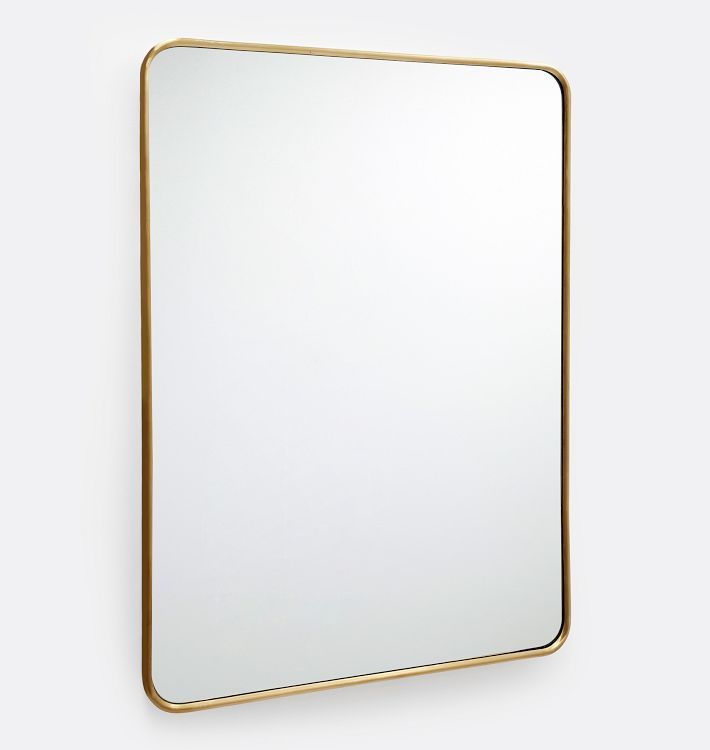 Rounded Rectangle Metal Framed Mirror | Rejuvenation