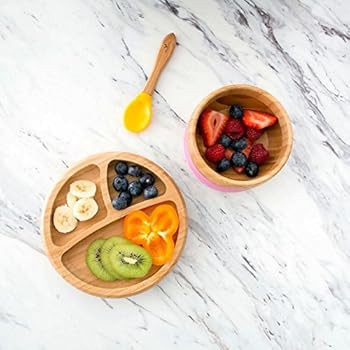 Avanchy Mix & Match Organic - Bamboo Baby Gift Set. Bamboo Baby Bowl + Bamboo Baby Divided Plate ... | Amazon (US)