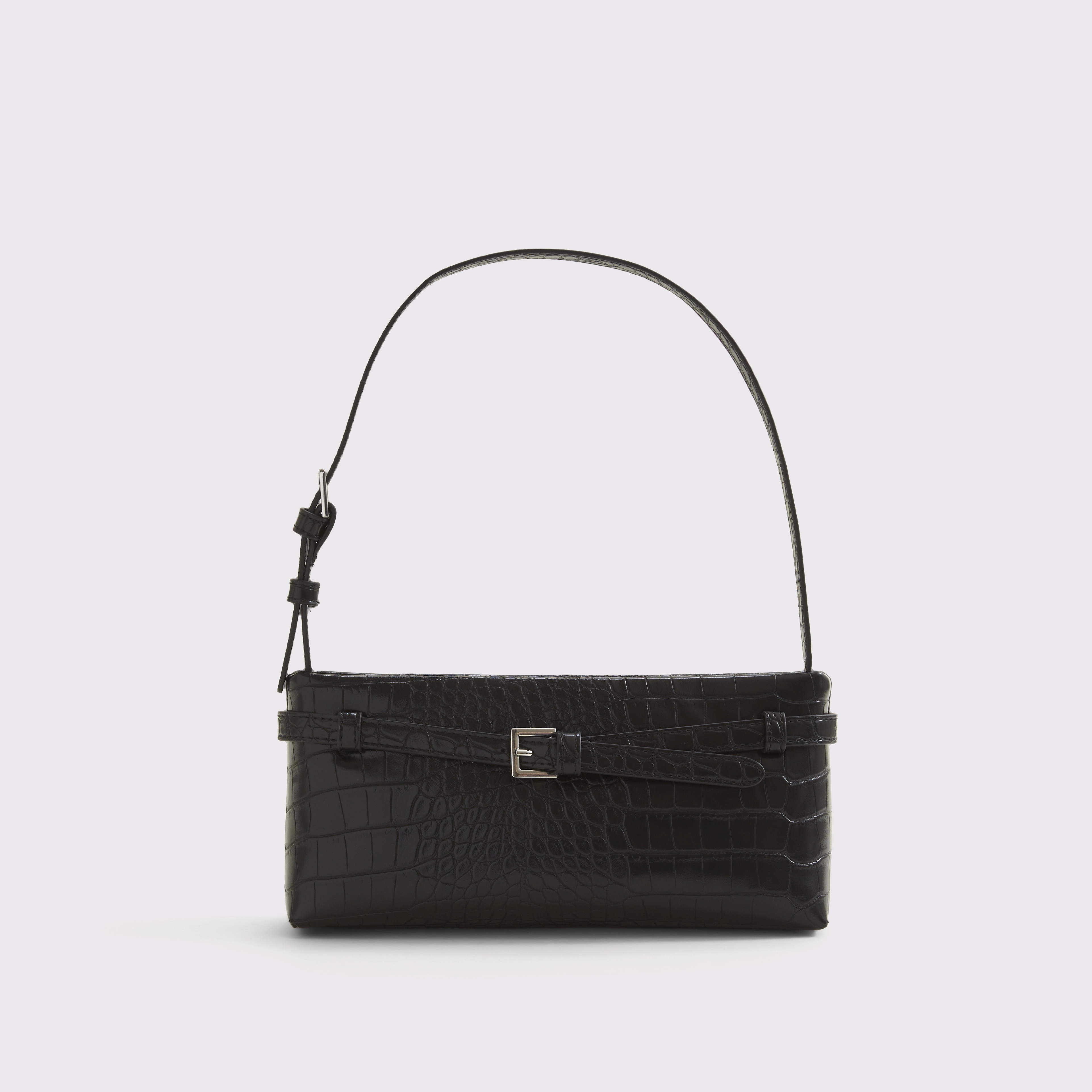 Croc-Embossed Belted Shoulder Bag | Abercrombie & Fitch (US)