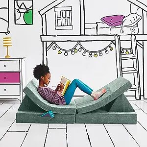 Yourigami Kids and Toddler Play Couch, Convertible Folding Sofa, Durable Foam Modular Design, Gre... | Amazon (US)