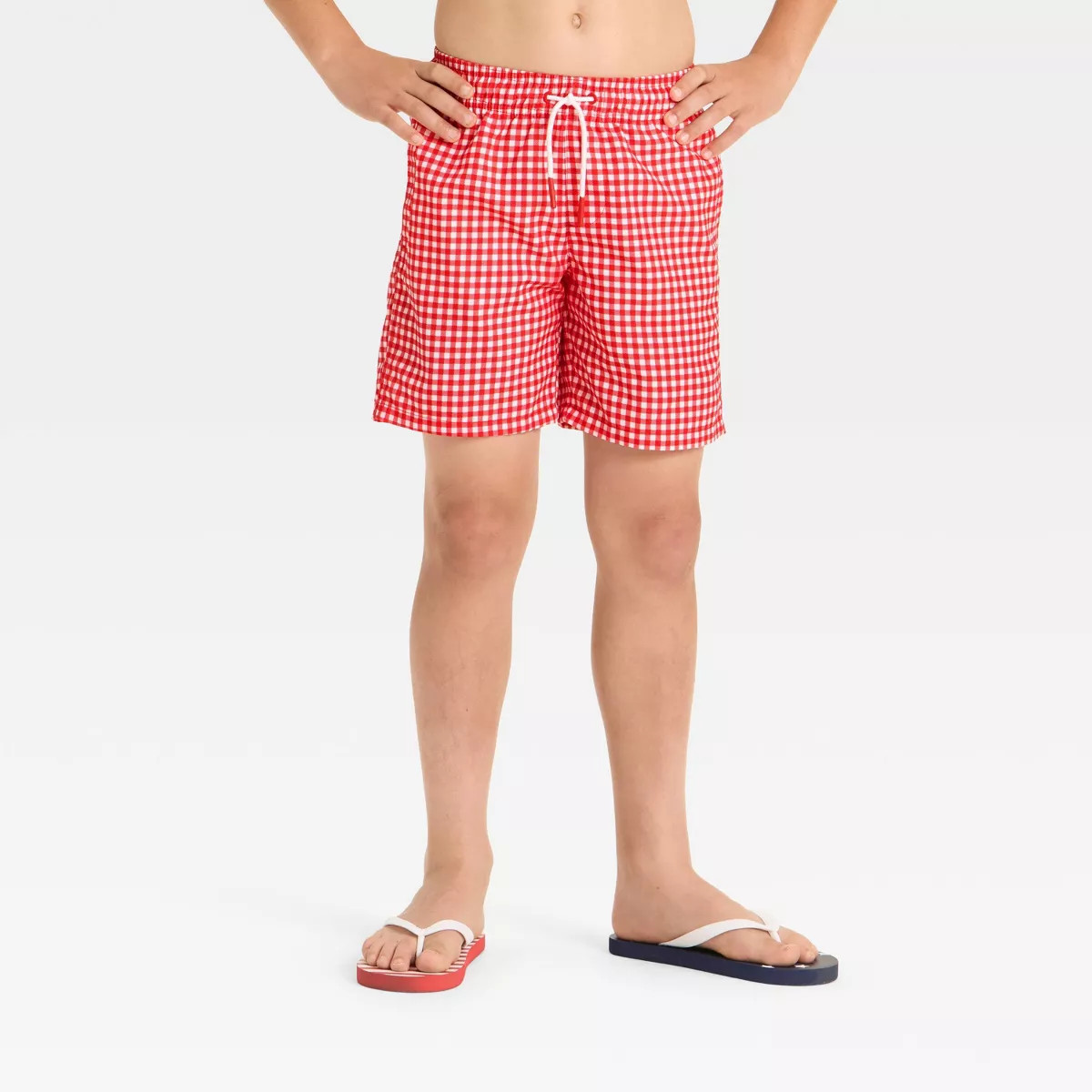 Boys' Gingham Printed Trunks - Cat & Jack™ | Target
