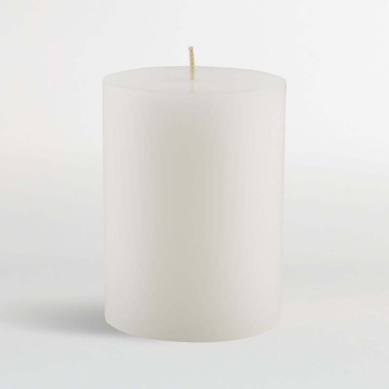 3"x4" White Pillar Candle + Reviews | Crate & Barrel | Crate & Barrel