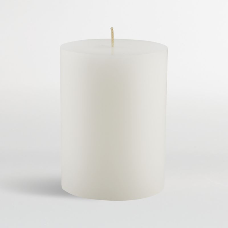 3"x4" White Pillar Candle + Reviews | Crate & Barrel | Crate & Barrel