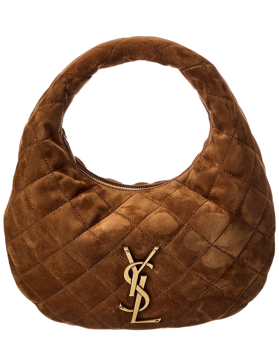 Saint Laurent Icarino Quilted Suede Shoulder Bag | Gilt & Gilt City