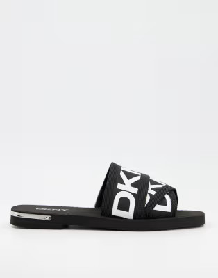 DKNY logo tape sandals in white | ASOS | ASOS (Global)