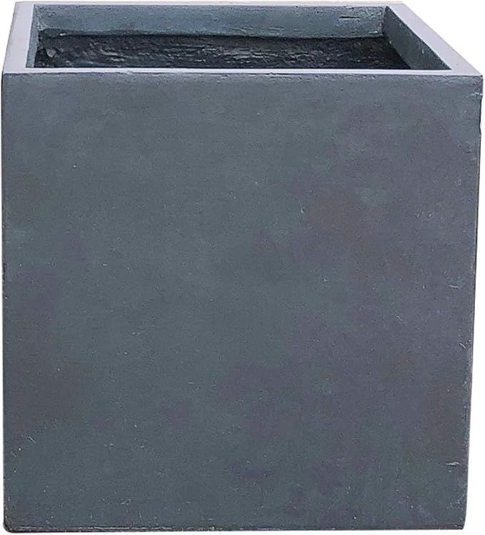 Kante RF0001C-C60121 Lightweight Concrete Modern Square Outdoor Planter, 16" x 16" x 16", Charcoa... | Amazon (US)