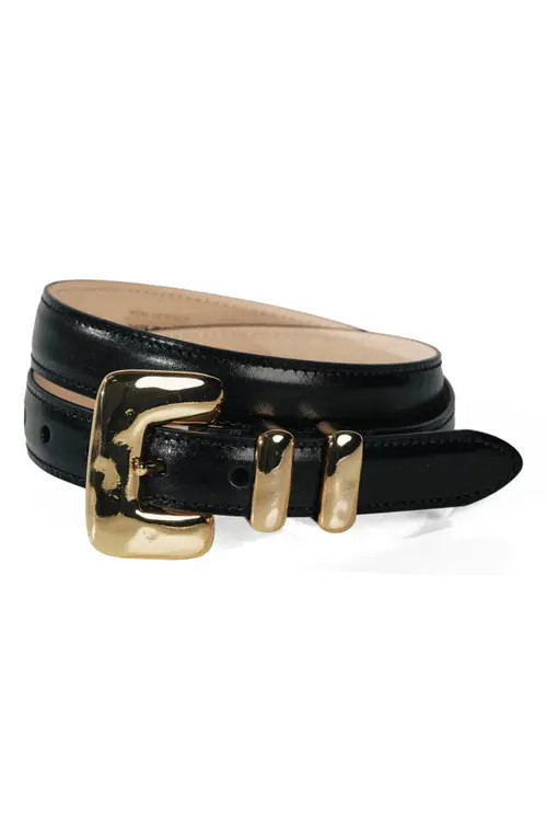 Déhanche Tetra Leather Belt in Black/Gold at Nordstrom, Size Large | Nordstrom