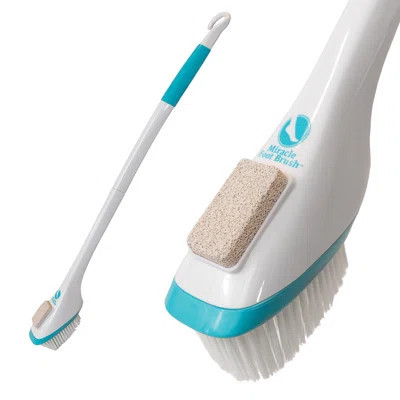 Foot Brush Extended Reach Exfoliating & Cleansing Scrub Brush with Pumice Stone | Wayfair North America