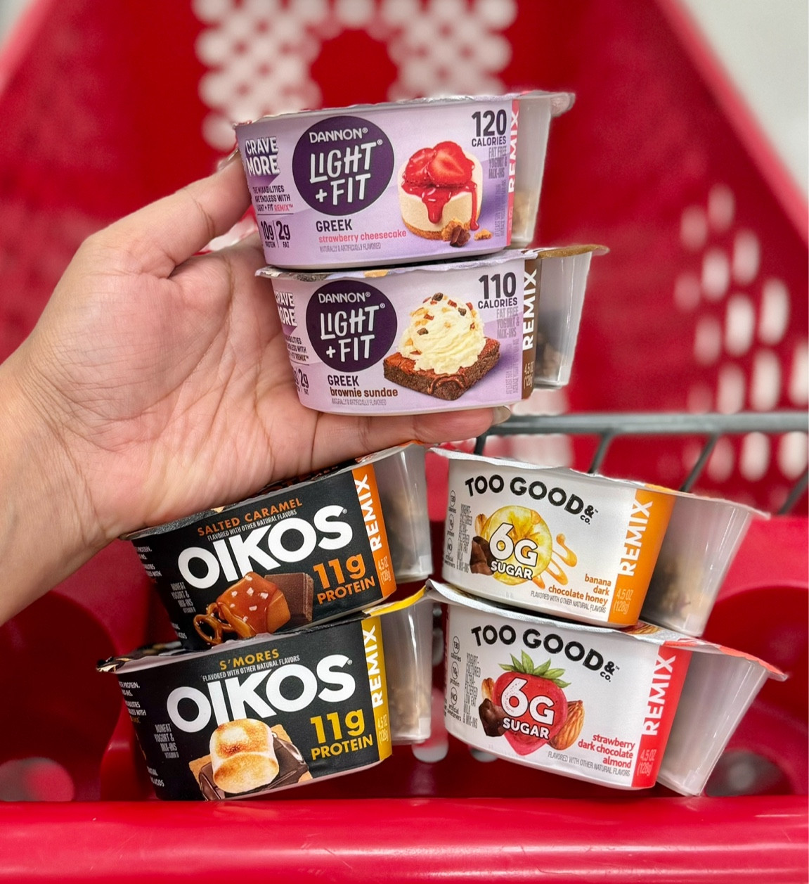 #ad Introducing NEW REMIX snacks!😋 Elevate your snack game with delicious taste and yummy mix-ins! From @oikos complete protein to @lightandfit 120-calorie goodness & @toogoodandco 6g sugar options, there’s something for everyone! Available in 9 delicious flavors and you can find them at @target ❤️ #target #targetpartner #remixyogurt #remixyoursnack #remixtarget